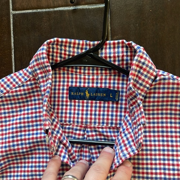 Polo Ralph Lauren OCBD - red/white/blue check - L - Picture 2 of 5